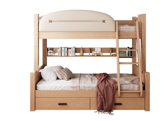 Factory Price Luxury Durable Using Wood Double Bunk Bed Children Kids Beds Bedroom Wooden Bunk Bed for Kids