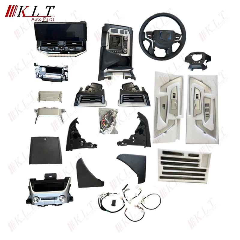KLT Interior Kits For Land Cruiser 2008-2015 Upgrade 2016 Lc200 Dash Board Steering Wheel Interior Conversion