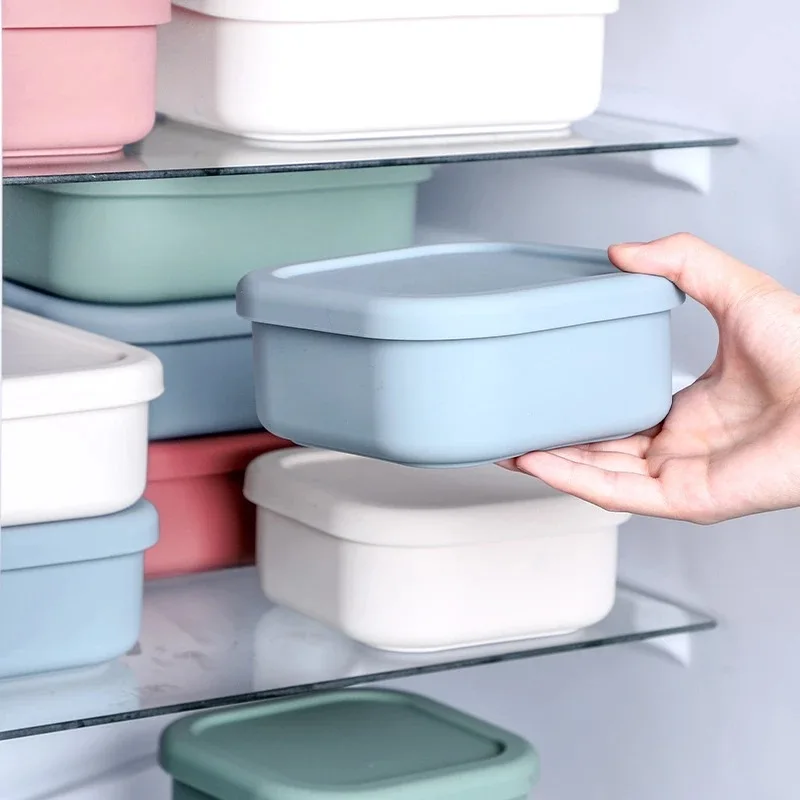 USSE Custom Food Grade Bpa Free Silicon Kid Snack Food Storage Container Leakproof Salad Silicone Lunch Bento Food Storage Box