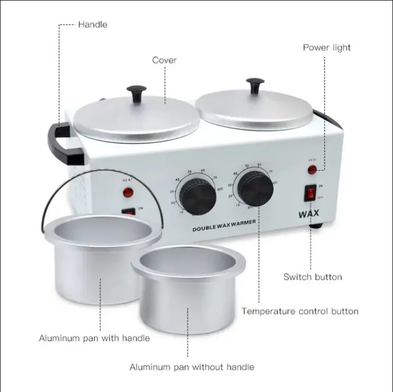Double pot, double furnace and double port wax machine wax heating melt heater