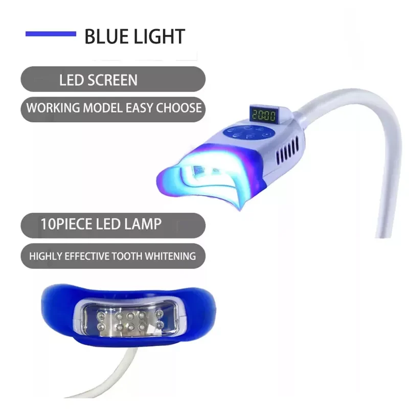 Горячий! Стоматологическая светодиодная портативная лазерная машина для отбеливания зубов и ухода за полостью рта с 10 светодиодами синего света продажи напольных типов