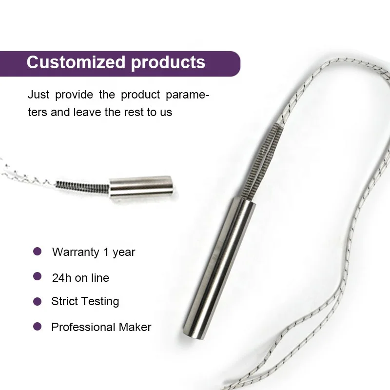 BRIGHT High Density 220V 800W 8.5*300mm Electric Resistance Cartridge Heater with Crimped Wire