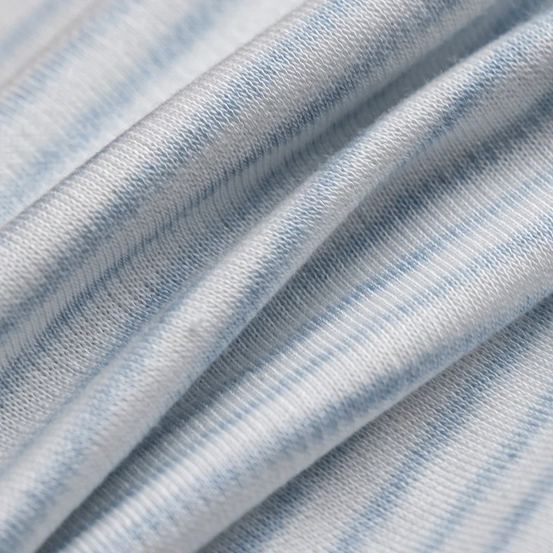 Custom Knit Blended Modal Polyester Spandex Stripe Fabric High Quality Eco Friendly Plant Dye Fabric