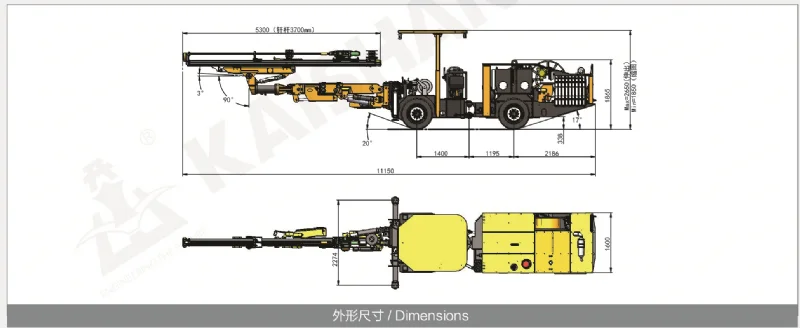 mining jumbo underground drilling rig automatic tunnel drilling rig