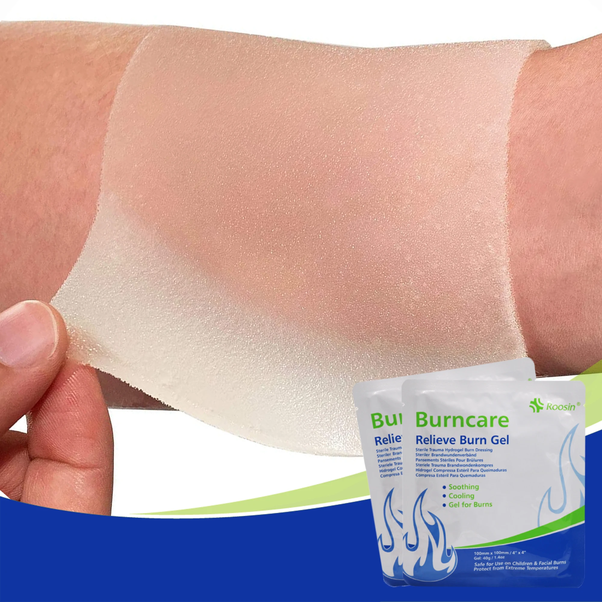 Hydrogel Sterile Burn Pads Wound Dressing for Burn Relief