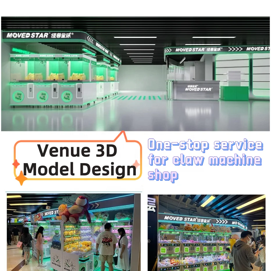 Doll crane machine Fantasy Toys prize arcade game machines 4 players mini plush crane claw machine