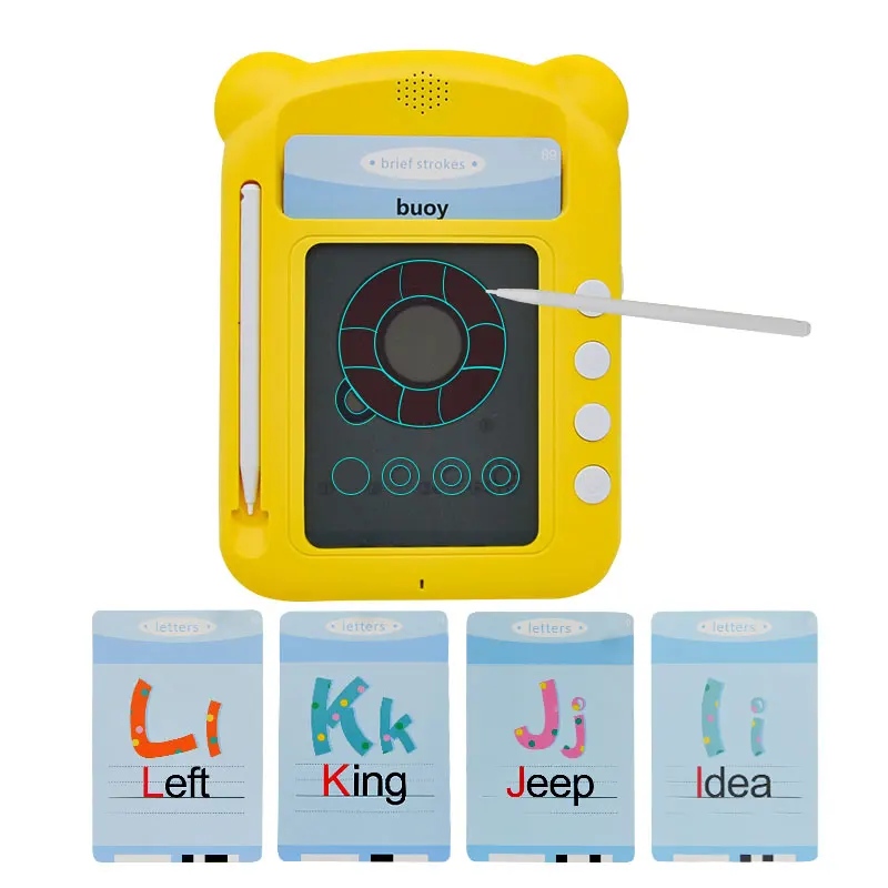 Custom 2 in 1 Upgraded Alphabet Animal Vehicle English Electric 3-8 Years Toddlers LCD Writing Board Language Learning Machine