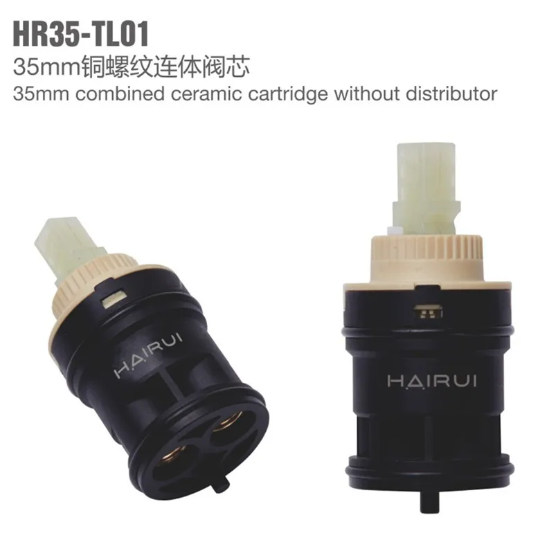 
HAIRUI HR35-TL01 35mm low toruqe combined ceramic disc cartridge for Home hotel kitchen bathroom faucet&tap (one tip,two tips) 