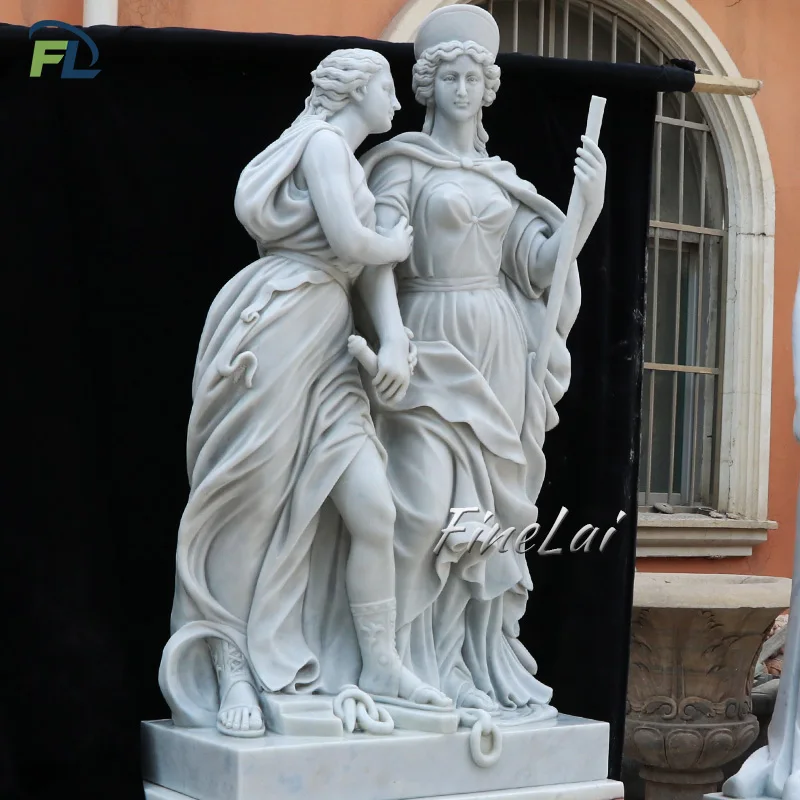 outdoor garden decoration sculpture famous Life Size white greek goddess diana marble artemis statue with dog statue for sale