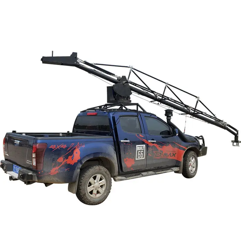 Professional 6m Camera Crane Installed On Cars Vehicle for video