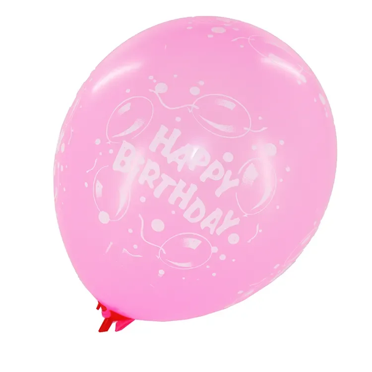wholesale high quality 12inch happy birthday latex printed balloons or
