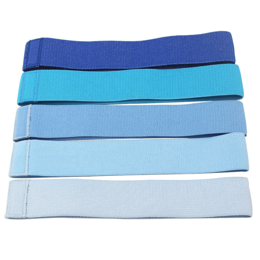 W1N Fabric Blue Gradient 5 Sets Squat Hips Resistance Ring Butt Fitness Tension Stretch Belt Yoga Stretching Belt