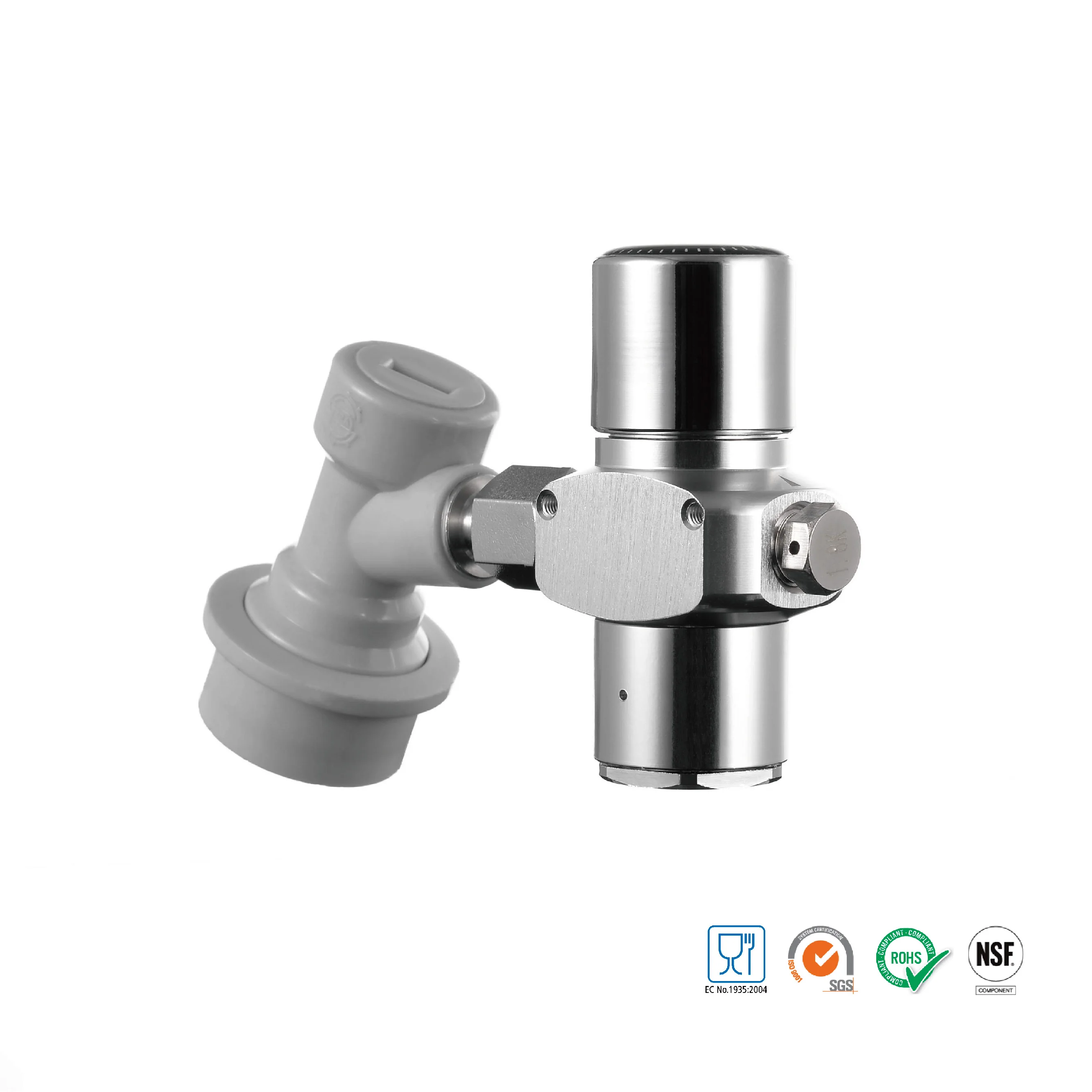 mini CO2 regulator with gauge with 1/4MFL ball lock fitting for beer/coffee keg system,