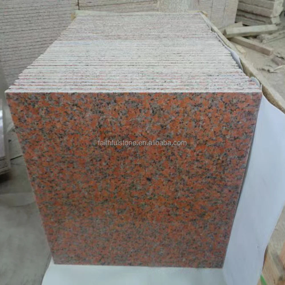 custom natural g562 maple red polished granite floor tiles slabs