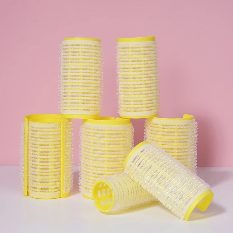 Wholesale 6pcs/bag Hair Beauty Tools Natual Double layer Self-adhesion Plastic Curler Hair Rollers Set Private Label Z501