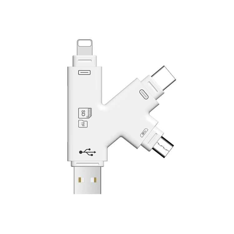  Новый 4 в 1 i флеш-накопитель USB Micro SD и TF кардридер адаптер для iPhone XS max/ /X/7 8 PLUS iPad Touch MAC
