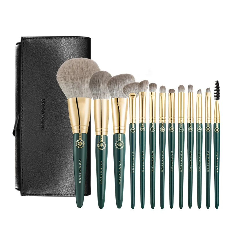 ROWNYEON Brush Make Set Luxury Makeup Brush Set Kit Wholesale Wood Handle Private Label Foundation Cosmetic Makeup Brushes
