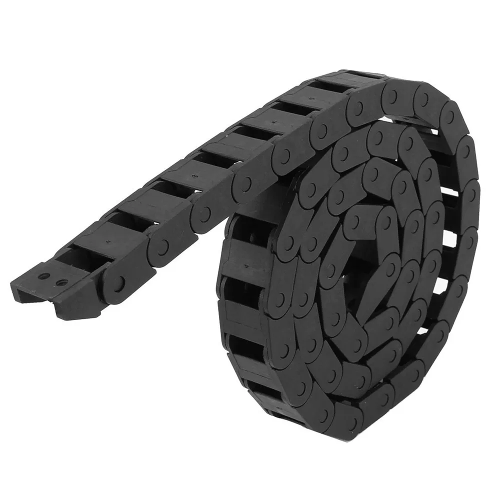 TP 10  Series Black Plastic Cable Wire Carrier Drag Chain Length for CNC with End Connectors
