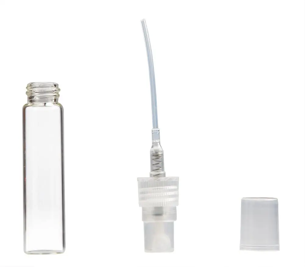 wholesale Empty 2ml 3ml 5ml 10ml fancy clear mini atomizer mist tester glass botol parfum perfume sample vials spray bottle