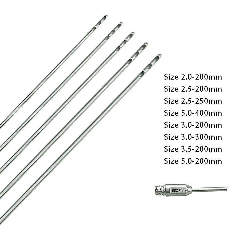 liposuction cannula tri-port three holes needles water injection infiltration cannulas with luer  lock handpiece suctionn