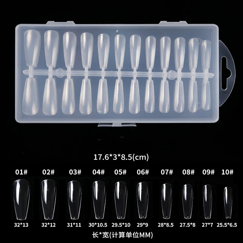 Manufacturers Nail Shop 240 Pieces/Boxed Manicure  Ultra-thin Seamless Full-stick Nails Transparent False Nails