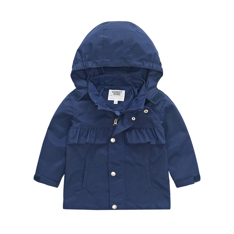 hooded waterproof coat rain jacket for kids bomber jacket  outwear children repreve fabric recyclable rain jacket OEM custom