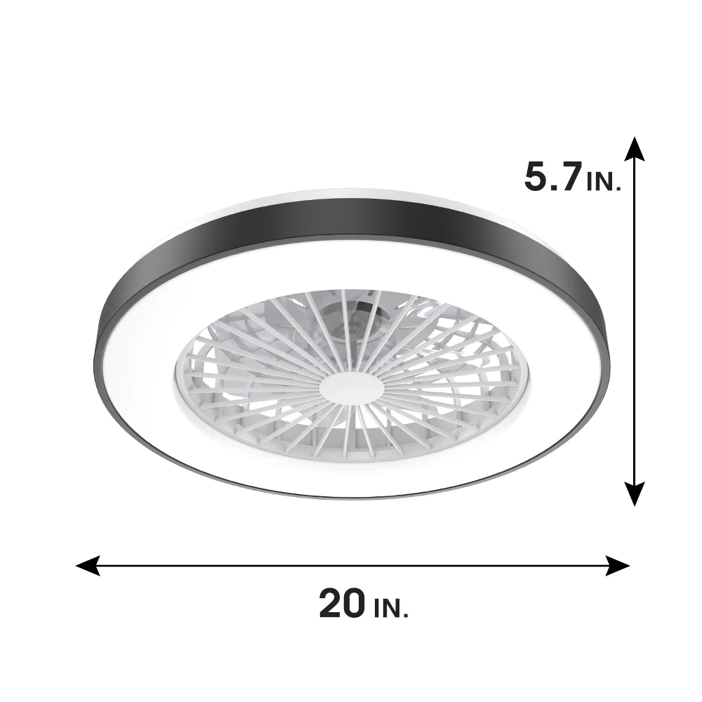 New Design Bedroom 20 Inch Electric Decorative Fandelier Remote Control Smart Chandelier Bldc Modern Led Ceiling Fan With Light