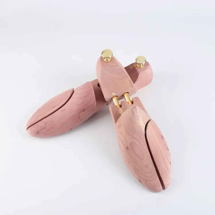 Wholesale Red Cedar Wood Shoe Trees Classic Adjustable Twin Tubed Wooden Shoe Stretcher Tree