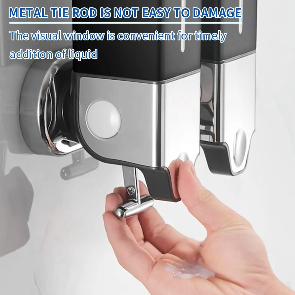 Hydroerelax 500ml per Cup Wall Mounted Manual Soap Dispenser for Home Bath Kitchen Hotels Restaurants Shower and Lotion Dispense