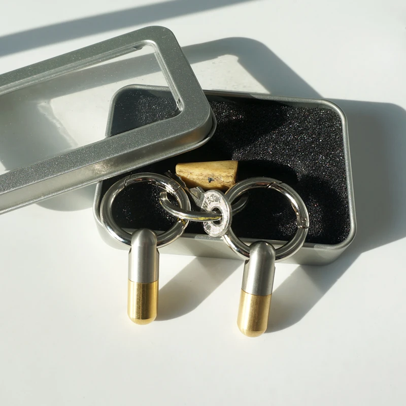 Brass Capsule Mini Knife Multifunctional EDC Tools Portable Key Chains Outdoor Survival Emergency Mini Pocket Cutting Tool