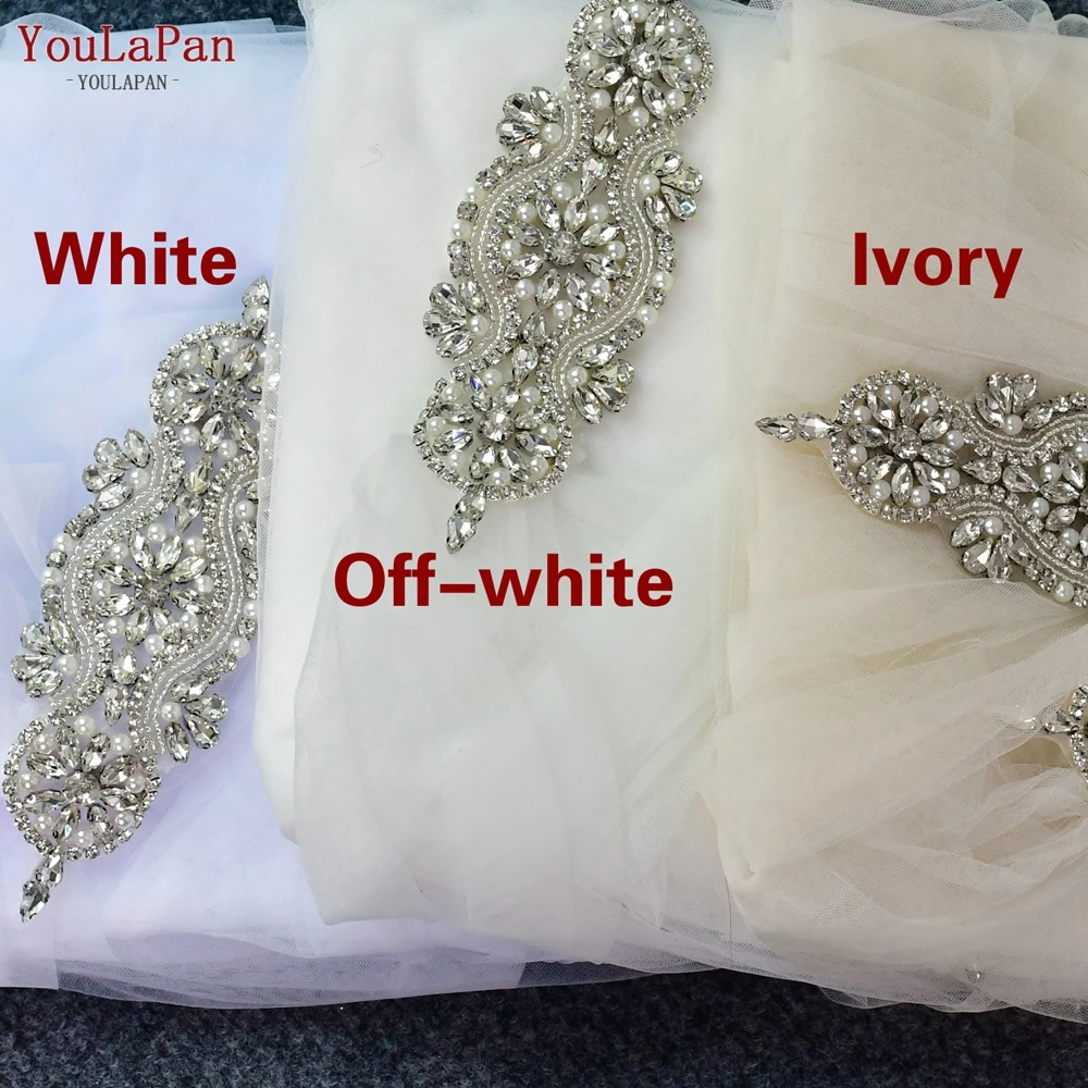 YouLaPan VG19 Detachable Pin Cape Rhinestone Pearl Applique Long Tulle Shawl Women Wedding Evening Dress Shoulder Coverage