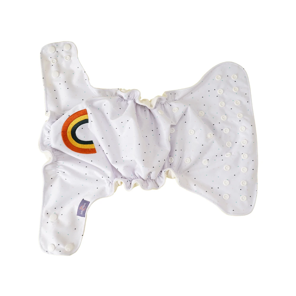 Coola Peach Adjustable Washable and Reusable Rainbow Series Pocket Diapers  Three pocket diaper with three insert for babies