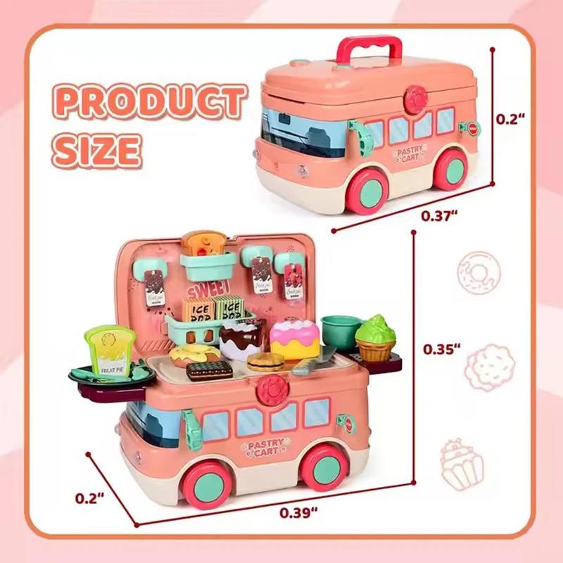 2 IN 1 House Cake Scooter With Music and Lights Kitchen & Food Pretend Play Toys For Kids