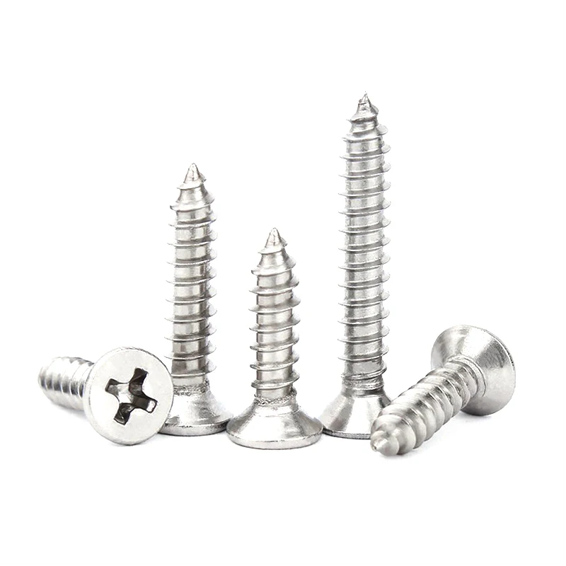 Galvanized Pan Head Concrete Wood Self Tapping Screws Flat Head Stainless Steel Metal Screws