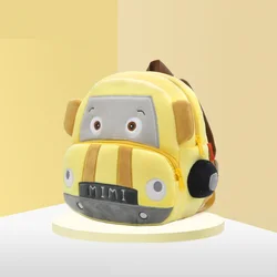 Cartoon Car Plush Backpacks 3d Bus Police Truck Mini Kids School Bag For Kindergarten Girls Boys Plush Backpack
