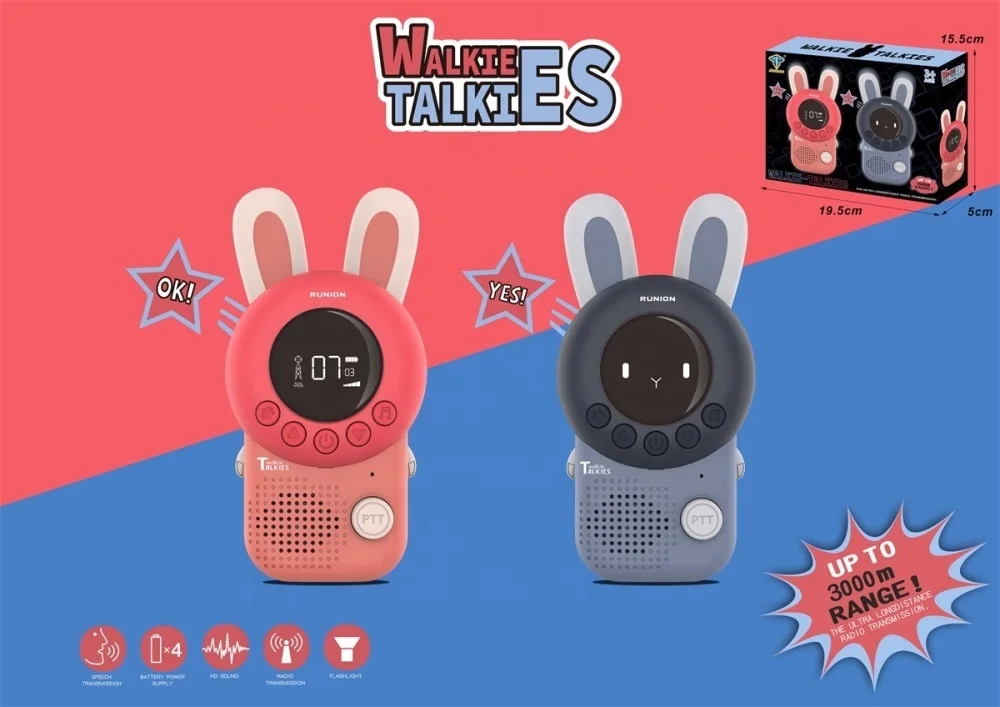 kids Walkie-talkie toys 3 KM Range mini portable wireless Talkie-walkie Toy with Voice Changer intercom phone for Kids