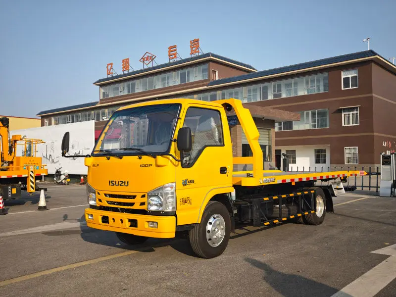 China ISUZU  flatbed wrecker tow truck/2-in-1 car carrier wrecker tow body pickup 8-18 Tons