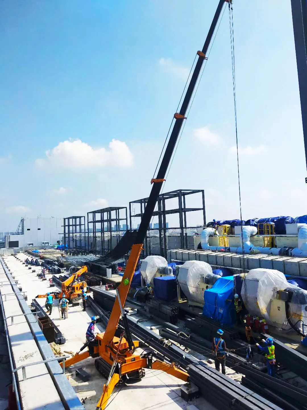 Diesel Engine Mini Crane, Gasoline Engine Hoist Mini Crane, Torque Limiter Mini Crane