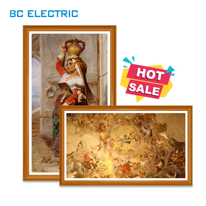 55 inch BC5000, FHD/4K art frame digital signage vertical and horizontal with android smart, wifi, 4g, wooden frame LCD/LED