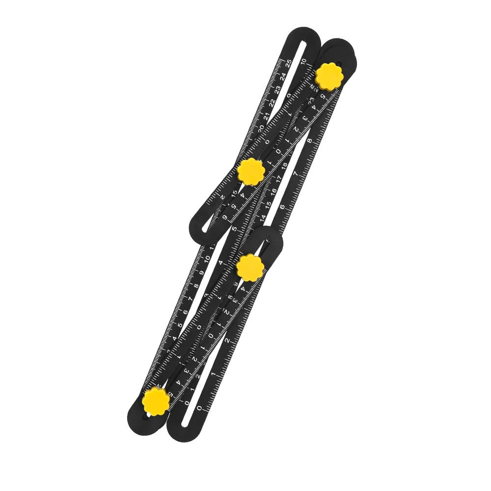 Adjustable Ruler Durable Woodworking Multi Angle Measuring Tool Multi-Angle 4 Holder Aluminium Scale Four Folding Ruler