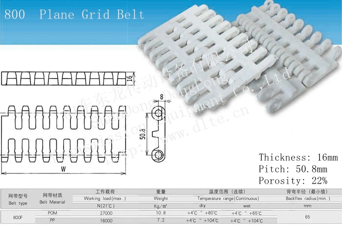 DLTE Plastic modular conveyor  belt for material handling  low price
