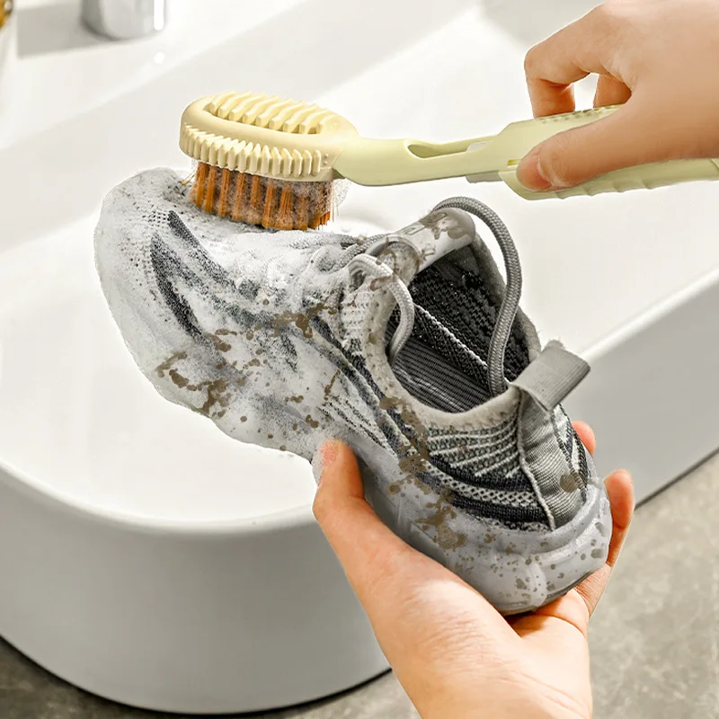 Hot Sale Multi-Function Laundry Scrub Soft Bristle Brush with Soap Liquid Dispenser Hydraulic Cleaning Shoe Brush