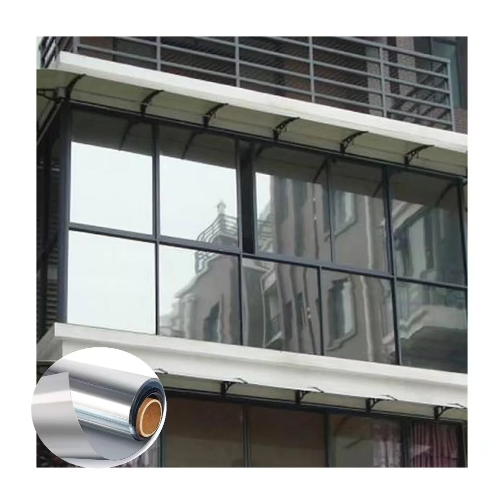 silver building film sun control film mirror reflective film