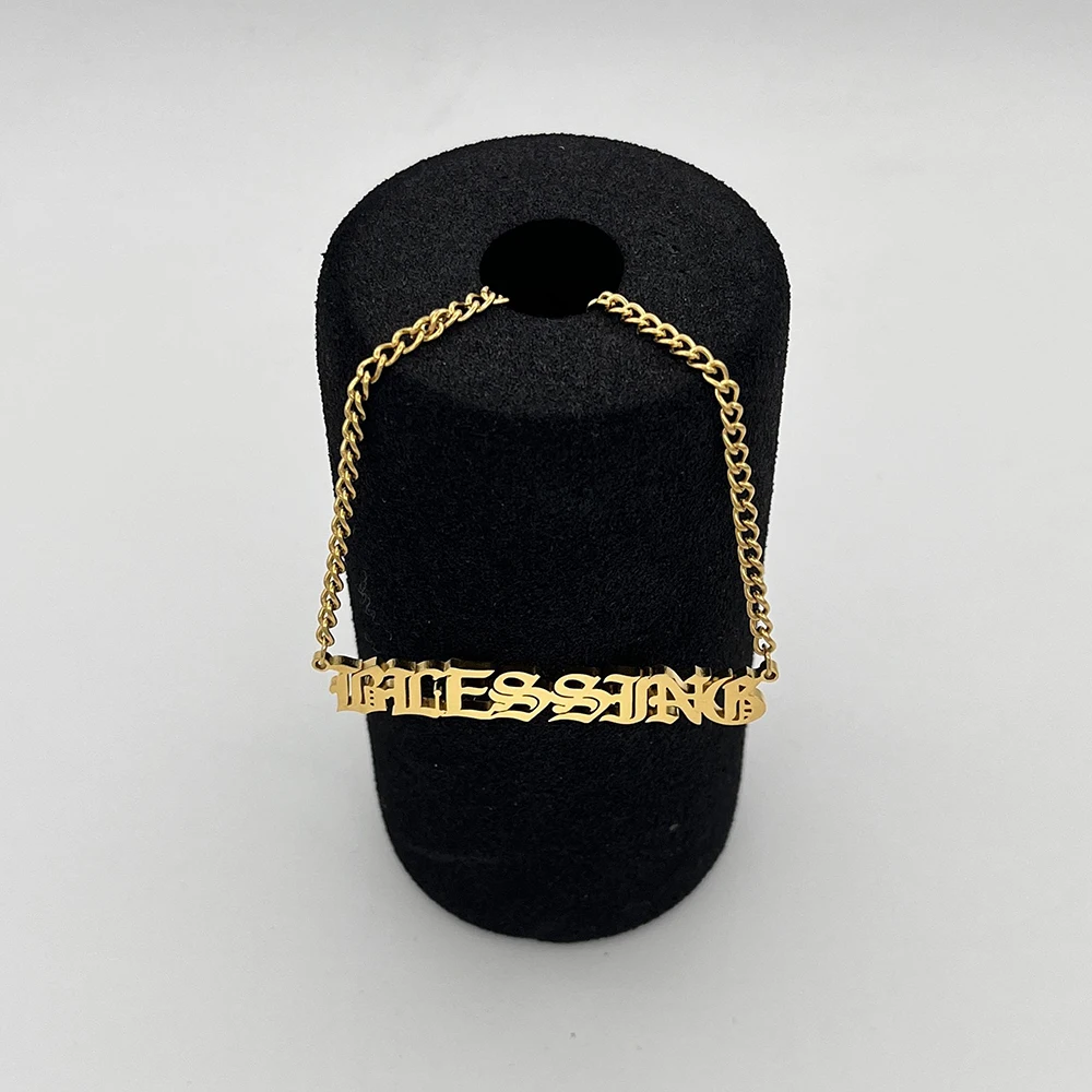 Personalized Custom Name Necklace Gold Plated Mens Stainless Steel Jewelry Cuban Men Chain Nameplate Pendant Necklace