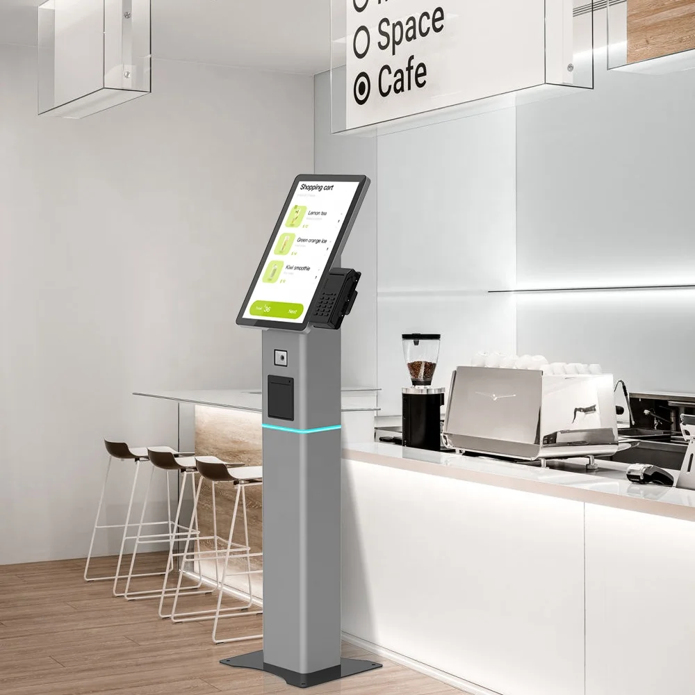 Touch screen kiosk pos terminal ordering kiosk nfc