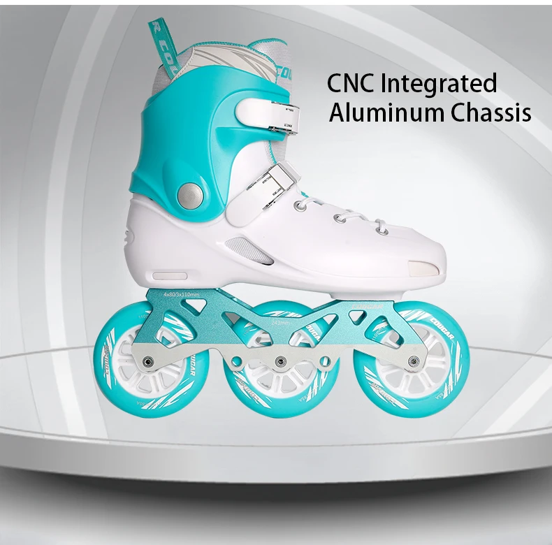 Customizable Adult Inline Skates 3 Wheels Professional Unisex Patines Black Shoes Skating COUGAR MZS305