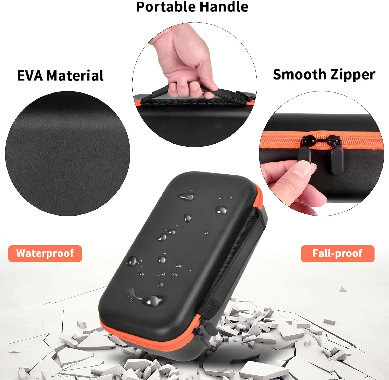 Custom Portable Hard Storage Case for Microphone Case Shockproof and Dustproof with Nylon and Polyester Carry EVA Microphone Bag