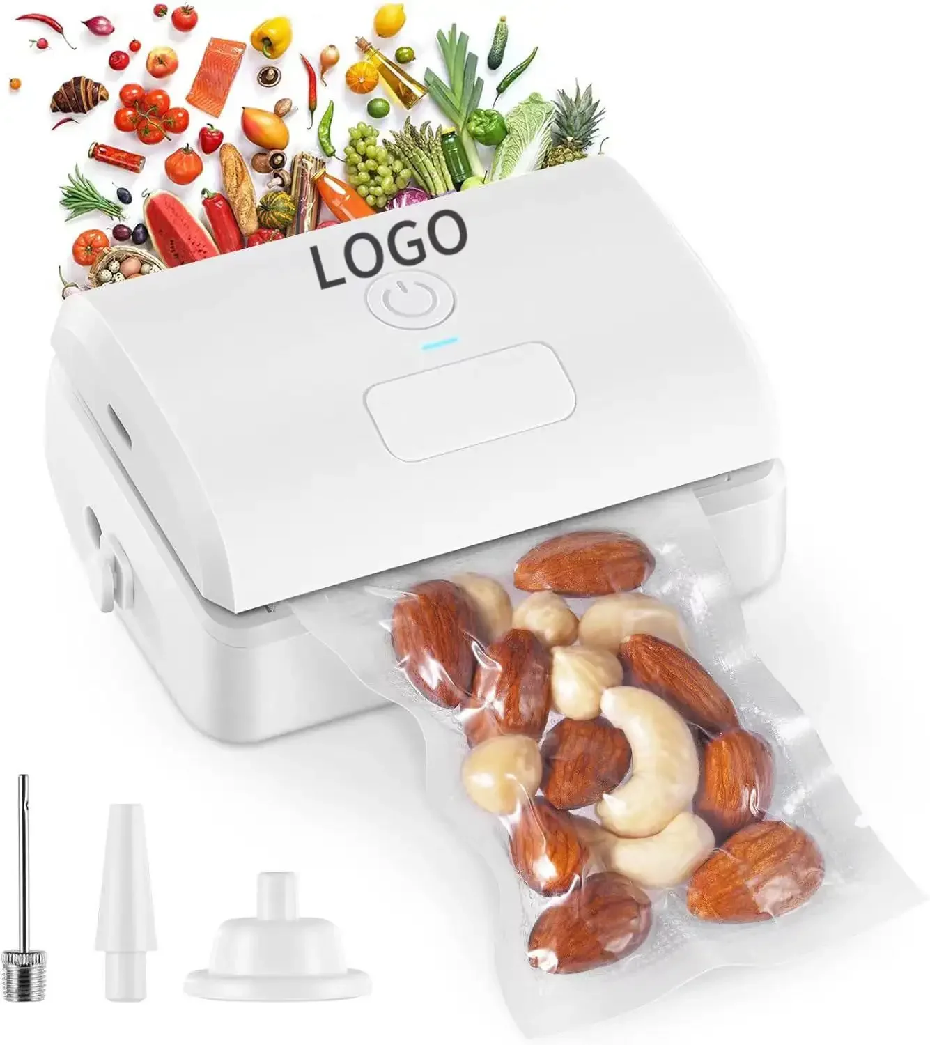 New Idea Design Plastic Sealer Vacuum Food Bags 2 in 1 Heat Seal and Cutter Good Used In Kitchen Keep Fruit Fresh