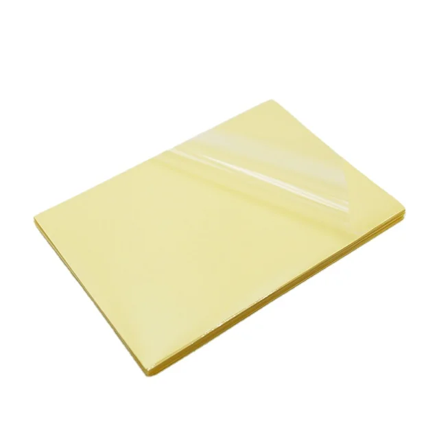 A 4 SIZE OR OTHER SIZE SELF ADHESIVE 50 MIC TRANSPARENT PET  FILM FOR WATERPROOF STICKER LABEL