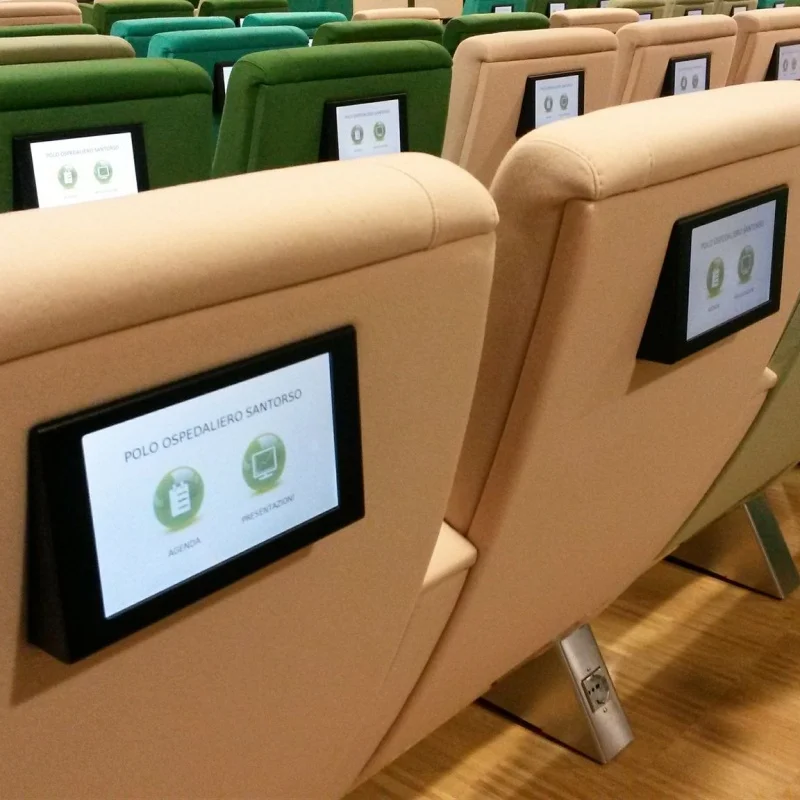 Custom Multimedia Interactive Units Lcd Backseat Monitor Debates Management Discussions Voting And Survey For Meeting Room